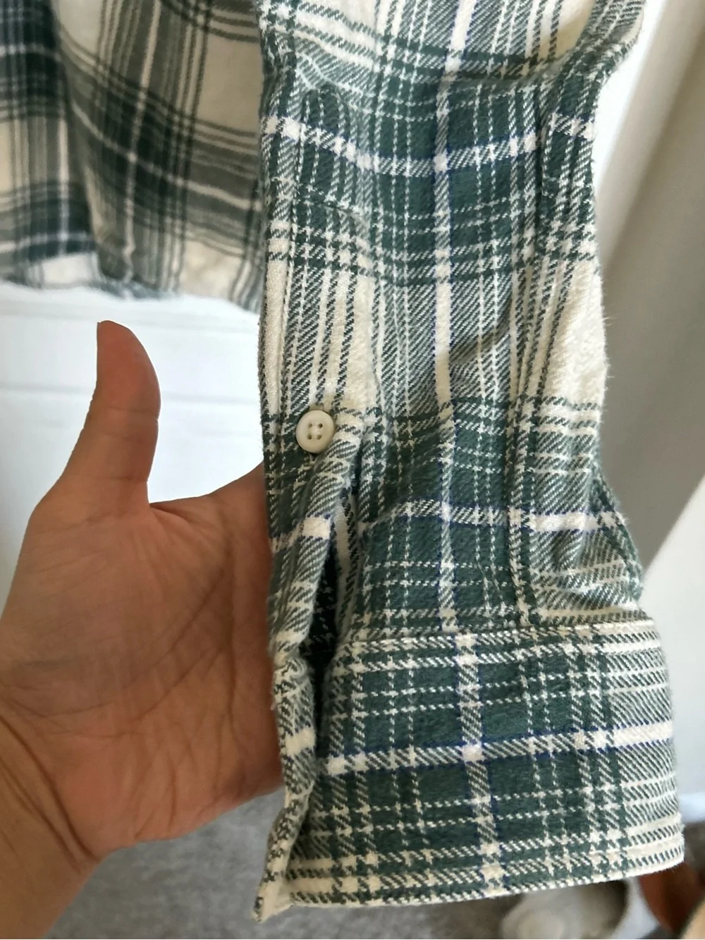 Adsum Green & White Plaid Button-Up Shirt